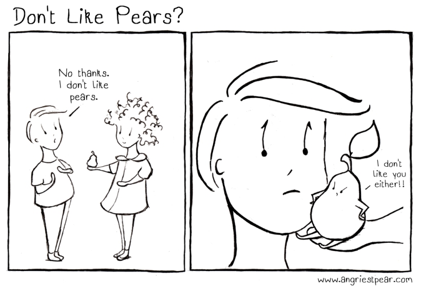 dont like pears